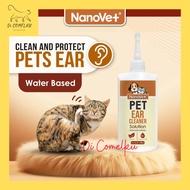 (150ml) Nanovet® Pet Ear Cleaner Solution for Cat and Dog / Pencuci Telinga Kucing Nano Vet