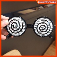 HIGHBUYING New Cosplay Glasses Vertigo Pattern Funny Decorative Glasses Anime Dizzy Eyeglasses Birth