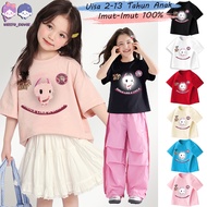 100% Cotton Imported Girls' T-shirts, Cute Characters, Sweet Art Style, Girls' Capybara Clothes, Uis