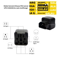 3-Prong Plug PDU JACK CONVERTER UPS IEC320 C13 C4 CONVERTER CEE SINGLE OUTLET
