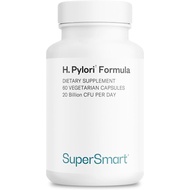SuperSmart H. Pylori Formula 20 Billion CFU per Day (Natural Treatment) - Patented Pylopass Probioti