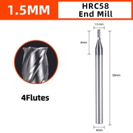 Carbide End Mill 4 Flute Tungsten Steel Milling Cutter Nano Coating HRC55°/58°/60°/65° Cnc Machine C