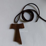 Small Tau Cross/ Franciscan Tau Cross with lace