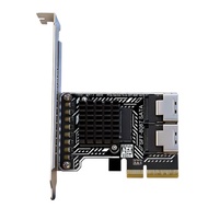 [ssb mall]SATA 3.0 6Gbps 2 Port Mini SAS 4i PCIe to SFF-8087 Expansion Card Adapter Supports 8 HDDs-