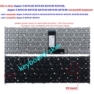 New US non-backlit non-frame Keyboard For Acer Aspire 5 A515-43,A515-43G,A515-52,A515-52G,A515-54,A5
