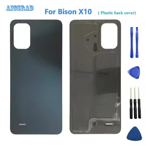 KOSPPLHZ For UMIDIGI Bison X10 Mobile Phone Case Back Glass Cover Repair Parts Bison X10 Batttery ba