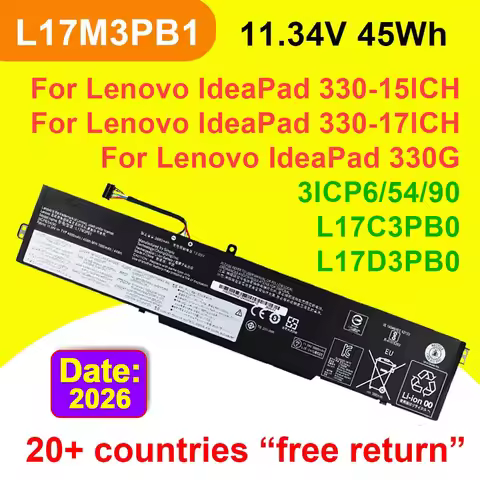 L17M3PB1 L17D3PB0 L17C3PB0 For Lenovo IdeaPad 330G 330-15ICH 330-17ICH Series Laptop Battery 3ICP6/5