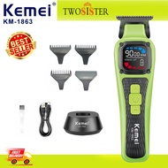 Kemei by Twosister บัตตาเลี่ยน ตัดผม กันจอน แกะลาย แรง กำลังไฟ 8W รุ่น km 1862 km 1863