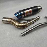Red LEO RL Blue Coating Exhaust for Ex5 Dream, Wave 100/125, SRL115 FI Full System