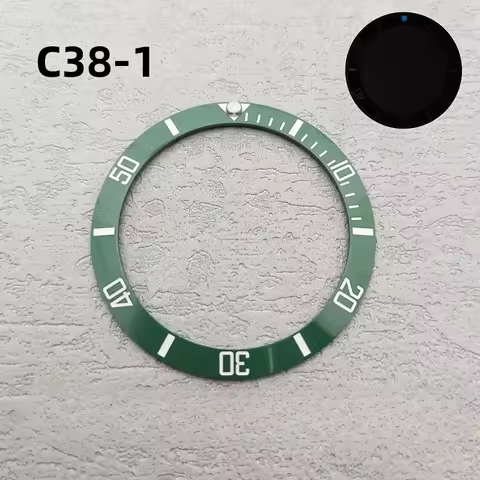 38mm Sloped Submariner Ceramic Bezel Insert Ring NH36 NH35 NH34 for Dive Men Watch Parts