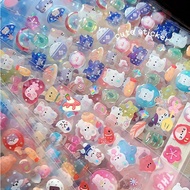 OHAYA |Hot Silver Rabbit Cat Sticker 3d Crystal Epoxy Sticker diy Handbook Diary Decorative Sticker 