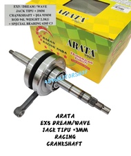 ARATA RACING HONDA EX5 DREAM WAVE100 WAVE 100 CRANKSHAFT JACK ROD TIPU +3MM 94L WITH 6205 C3 BEARING