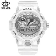 SMAEL運動手錶男人防水頂級品牌數字手錶質量塑料錶帶雙重顯示W