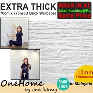 [🔥Ready Stock In Malaysia🔥]10mm Thick 70X70cm Easy To Install Wall Sticker PE Foam 3D Brick Waterpro
