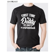 First Time Daddy EST 2024 Wish Me Luck T-Shirt Funny Father‘s Gift T-Shirt 2024 Oversized Men Street