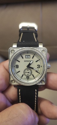 invicta Watch 真鑽石皮帶錶