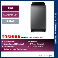 SAMSUNG Laundry Top Load Washer Ecobubble™ (9KG) WA90CG4545BDFQ