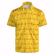 Cute Duck 3D Print Polo Shirts For Men Clothes Harajuku Short Sleeve Funny New Animal Little Yellow 