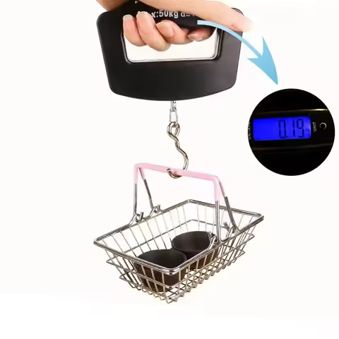 50kg Mini Portable Electronic Scale Digital Hanging Hook Scale for Fishing Luggage Home Supermarket 