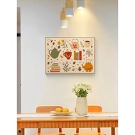 Modern Simple Dining Room Decoration Painting Cream Log Style Living Room Painting Niche Japanese St