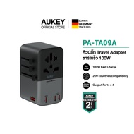 [รับประกัน 2 ปี] AUKEY PA-TA หัวปลั๊กไฟ AUKEY Universal Travel Adapter รุ่นใหม่ ชาร์จเร็ว 35W 65W 10
