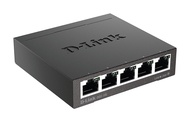 Ethernet Switch, 5 Port Gigabit Unmanaged Metal Desktop Plug and Play Compact (DGS-105),Black