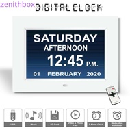 ZENITHBOX​ Digital Clock Time LCD Screen Large Dementia Electronic Large Letter Alarm Clock
