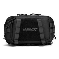 IRONTEC LAMGOYI FORCE GYM & HYROX Chest Crossbody Bag for Fitness Enthusiasts – Black - IRONTEC