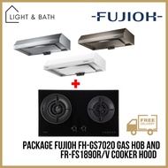 [BUNDLE] FUJIOH FH-GS7020 Gas Hob 78cm and FR-FS1890R/V Slim Cooker Hood 89cm
