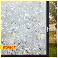 Privacy Window Film Sticker 3d Decorative Rainbow Glass Sticker Film Static Cling Window Glass Stick