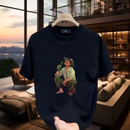 Loose Fit Baju Lelaki Oversize Streetwear T Shirt Lelaki Cotton Printed Baju T Shirt Lelaki S-4XL