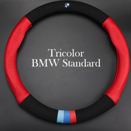 Xuming All Season ไม่มีกลิ่นบาง BMW รุ่นรถขนฝาครอบพวงมาลัยหนังแท้สำหรับ BMW E36 E46 E39 E90 E60 E70 