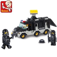 HOT!!!☸✱✷ pdh711 SLUBAN SWAT Command Car LEGO Compatible Building Brick Children Educational Assembl