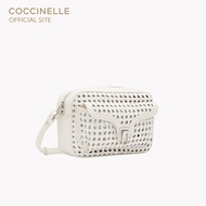 COCCINELLE กระเป๋าสะพายผู้หญิง รุ่น BEAT ECOLEATHER WOVEN CROSSBODY BAG 150201 สี COCONUT MILK