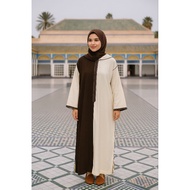 Djellaba.id Umrah Gamis Muslim Clothes Prayer Robe Hoodie Jalabah Kapucong Moroccan Women Soft Flann