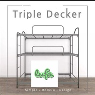 3V Single Triple decker bed/double decker bed/katil 3 tingkat/hostel bed frame only
