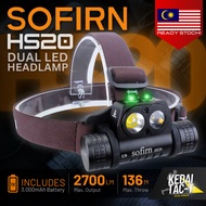 SOFIRN HS20 - 2700 LUMEN Dual LED Rechargeable Headlamp Full Set with Battery - Malaysia Ready Stock