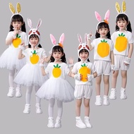 Children Children's Day Children's Bunny Costume Animal Costume Little White Bunny Dance Costume Tod