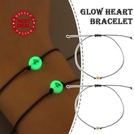 Bracelet Love Heart Couple Bracelet Night Luminous At Bracelet Beads Friendship Gift I1u3