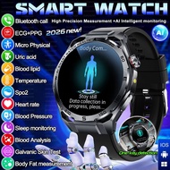 2026 New AI Analysis Uric Acid Lipid Health Smart Watch One-key detection Blood oxygen BP ECG+PPG Ca