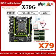 X79G LGA2011 Motherboard+E5 2670 V2 CPU+4X4G DDR3 RAM+Thermal Grease+SATA Cable Support M.2 NVME PCI