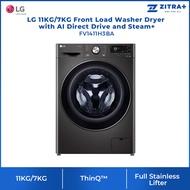 LG 11KG/7KG Front Load Washer Dryer with AI Direct Drive and Steam+ FV1411H3BA  | Turbowash 360° | W