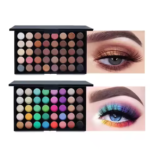 40 Colors Eyeshadow Palette Matte Glitter Pearlescent Powder Shimmer Shine Nude Eye Pigments Make Up
