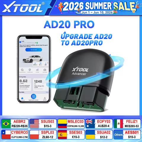 XTOOL Advancer AD20 PRO All System Car Diagnostic Tools Full OBD2 Scanner Battery Check Oil Reset Re