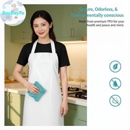 DayDayTo TPU Catering Apron Odorless Heat Resistant Waterproof Oil Proof for Men Women Restaurant Ca