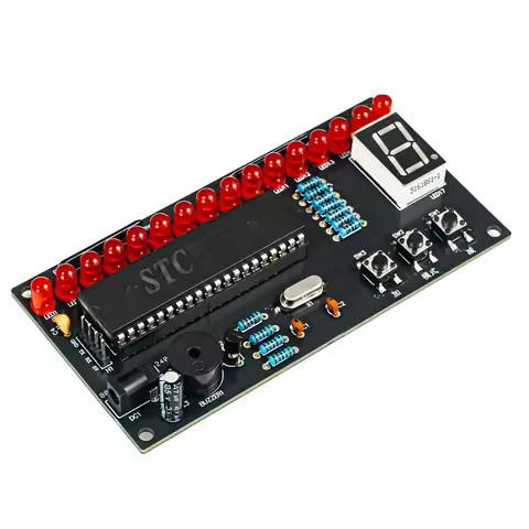 DIY Electronic Kit Multi Form Adjustable Adjustable Speed LED Music Flowing Light STC89C52RC PCB Sol