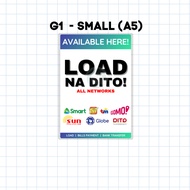 ♞,♘Load Na Dito Signage l Load Available here Signage | Laminated Signage | Signage