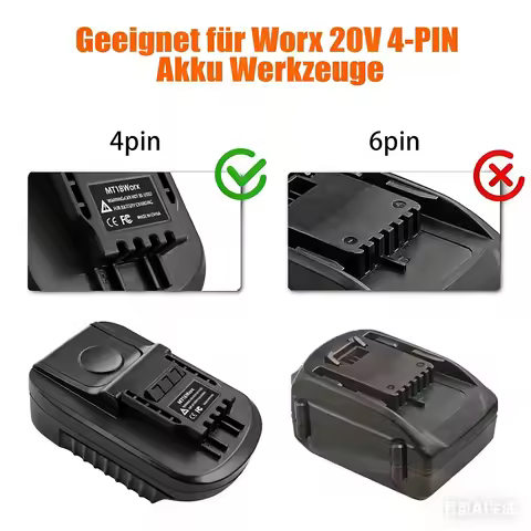 MT18Worx Battery Adapter For Worx 4PIN tool Converter for Makita 18V Li-ion Battery Convert to For W