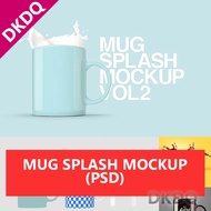 👾 Mug Splash Drink Mockup ATHENA0299 PSD Food Drinks Template Menu Graphic Design Element Elements