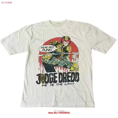 Vintage Judge Dredd He is The Law 1983 T shirt You re Next Punk Comic Book 80s Washed Comfortable So